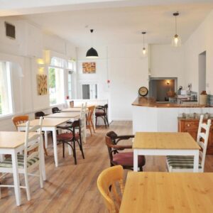 Picture of an empty Bakers Café room.