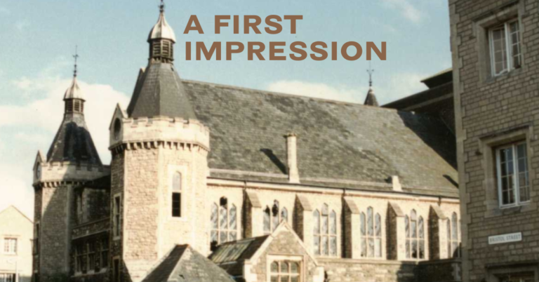 A picture of the Mechanics' with the text "A first impression"