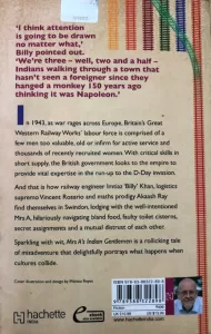 Back cover of Mrs A's Indian Gentleman.