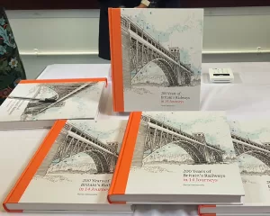 200 Years of Britain’s Railways in 14 journeys - copies of the book by Sherin Aminossehe